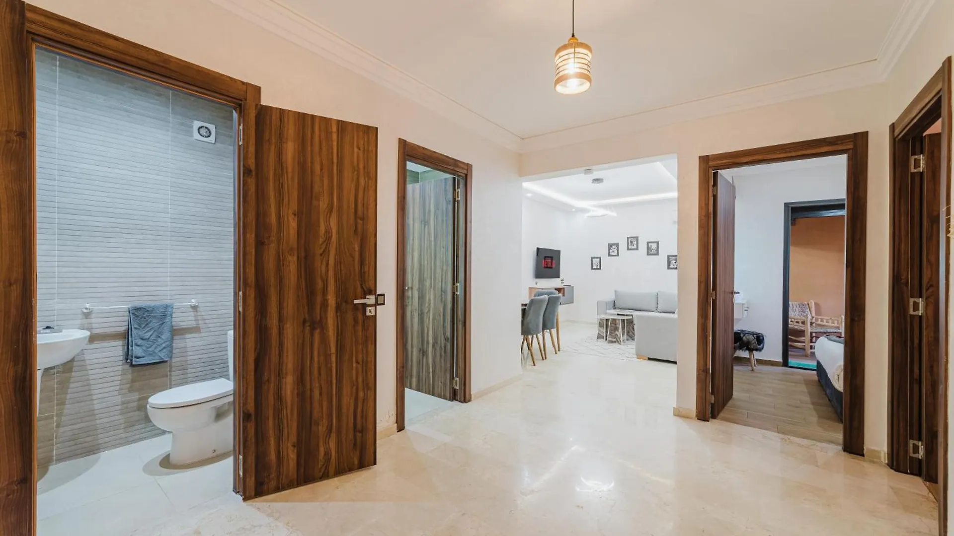 New Apartment Proche M Avenue , Swimming Pool , Fibre Optique Wifi , Parking Marraquexe